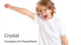  Presentation with children child kid joy faith - Slide deck having shout child - children kid screaming with happy background and a  colored foreground