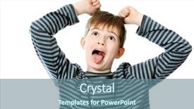  Presentation with educational - Presentation theme with shout child - educational theme shouting boy teenager background and a seafoam green colored foreground