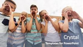  Presentation with friendship school - Amazing theme having shout child - primary education friendship childhood backdrop and a  colored foreground