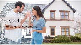  Presentation with angry teen - Presentation consisting of shouting at boyfriend against home background and a coral colored foreground