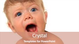  Presentation with baby - Presentation theme having shouting baby boy ten months background and a coral colored foreground