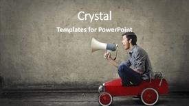  Presentation with toy - PPT layouts having shouting from a toy car background and a gray colored foreground
