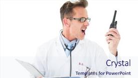  Presentation with wireless charging mobiles - Beautiful presentation design featuring shouting into a wireless radio backdrop and a  colored foreground