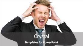  Presentation with temperature - Presentation theme featuring shouting isolated on white background and a  colored foreground