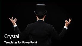  Presentation with top hat - Beautiful slide set featuring show concept - magician in top backdrop and a black colored foreground