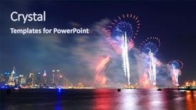  Presentation with new york city - Amazing slide deck having show of new york city backdrop and a navy blue colored foreground