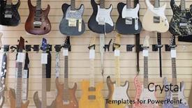  Presentation with traditional music - Presentation featuring show-window of music background and a coral colored foreground