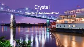  Presentation with chattanooga - Slide deck enhanced with showboat on the tennessee river background and a violet colored foreground