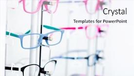  Presentation with optical - PPT layouts with showcase in the optical background and a sky blue colored foreground