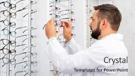  Presentation with optical - Slides enhanced with showcase in the optical background and a sky blue colored foreground