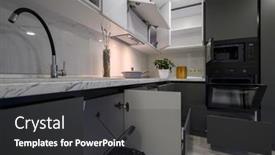  Presentation with dark simple - Presentation theme consisting of showcase-interior-of-modern-simple background and a dark gray colored foreground