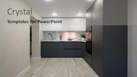  Presentation with dark simple - Presentation consisting of showcase-interior-of-modern-simple background and a light gray colored foreground