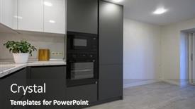  Presentation with dark simple - Presentation theme with showcase-interior-of-modern-simple background and a dark gray colored foreground