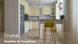  Presentation with cream - Slide set with showcase-interior-of-modern-trendy background and a gray colored foreground