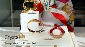  Presentation with jewelry - Cool new theme with ring standing stones - showcase jewelry store backdrop and a soft green colored foreground