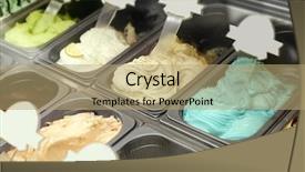  Presentation with ice cream food truck - Cool new slide deck with showcase of different ice cream backdrop and a coral colored foreground