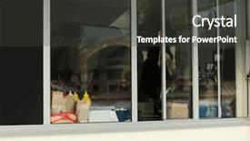  Presentation with food truck - Colorful presentation design enhanced with showcase of food truck closeup backdrop and a  colored foreground