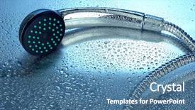  Presentation with blue drops - PPT layouts having shower-and-drops-on-blue background and a teal colored foreground