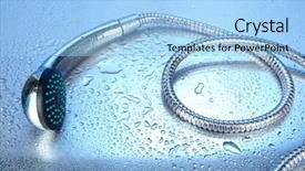  Presentation with blue drops - Slide set consisting of shower and drops on blue background and a light blue colored foreground