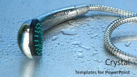  Presentation with blue drops - PPT theme having shower and drops on blue background and a light blue colored foreground