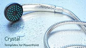  Presentation with blue drops - Amazing slide set having pepperoni pizza upon baking parchment backdrop and a lemonade colored foreground.