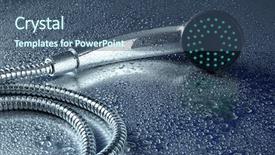  Presentation with grey - Cool new PPT theme with shower and drops on grey backdrop and a ocean colored foreground