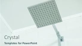  Presentation with close up shot - PPT layouts featuring shower-close-up background and a sky blue colored foreground