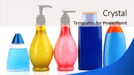  Presentation with beauty products - Theme consisting of speaking - teen girl with phone background and a light gray colored foreground