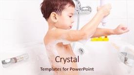  Presentation with evaluation of 5 years old boy - Presentation theme with shower gel - cute four year old boy background and a lemonade colored foreground