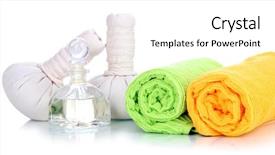  Presentation with spa white orchids black - Colorful slide deck enhanced with shower gel - spa setting isolated on white backdrop and a white colored foreground