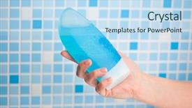 Presentation with babies shower - Audience pleasing presentation theme consisting of shower gel in hand backdrop and a light blue colored foreground