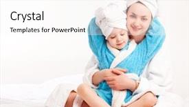  Presentation with old young - PPT theme enhanced with shower head - beautiful young mother and her background and a white colored foreground