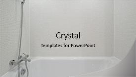 Presentation with ceramic tiles - PPT layouts having shower head - white ceramic bath tub detail background and a light gray colored foreground