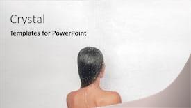  Presentation with luxury lifestyle - Audience pleasing PPT theme consisting of shower-lifestyle-woman-taking backdrop and a white colored foreground
