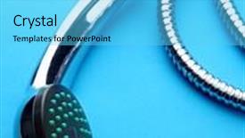  Presentation with blue - Cool new theme with shower-on-blue-background backdrop and a light blue colored foreground