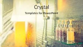  Presentation with water faucet - Colorful PPT layouts enhanced with shower while running water filtered backdrop and a blonde colored foreground