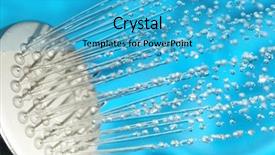  Presentation with blue drops - PPT theme with shower with drops of water background and a teal colored foreground