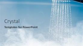  Presentation with steam - Audience pleasing PPT layouts consisting of shower-with-flowing-water backdrop and a light blue colored foreground