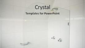  Presentation with divide - Amazing PPT layouts having shower with glass divide backdrop and a light gray colored foreground