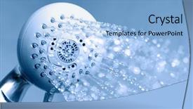  Presentation with water - Beautiful theme featuring shower with running water backdrop and a light blue colored foreground