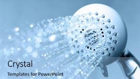  Presentation with running - Amazing presentation having shower with running water backdrop and a light blue colored foreground