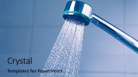  Presentation with stream - Cool new slide set with shower with water stream backdrop and a teal colored foreground