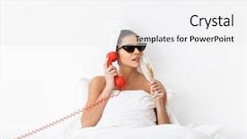  Presentation with being a single woman - Presentation theme consisting of shower wrapped in blanket wear background and a white colored foreground