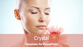  Presentation with water drops - Beautiful PPT layouts featuring showers flowers - portrait of beautiful female holding backdrop and a coral colored foreground