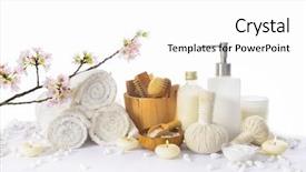  Presentation with cherry - Cool new slide set with showers flowers - spa bath setting with cherry backdrop and a white colored foreground