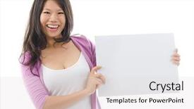  Presentation with asian - Presentation consisting of showing a blank card background and a light gray colored foreground