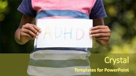  Presentation with adhd - Slide deck having showing a poster with adhd background and a tawny brown colored foreground