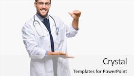 Presentation with doctor - Presentation enhanced with showing big and large size background and a white colored foreground