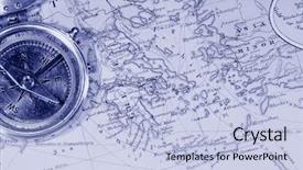  Presentation with map vintage - Audience pleasing presentation consisting of showing countries and trade routes backdrop and a light blue colored foreground