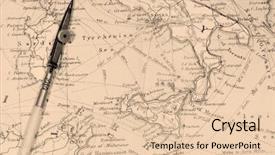  Presentation with map vintage - Presentation theme featuring showing countries and trade routes background and a lemonade colored foreground